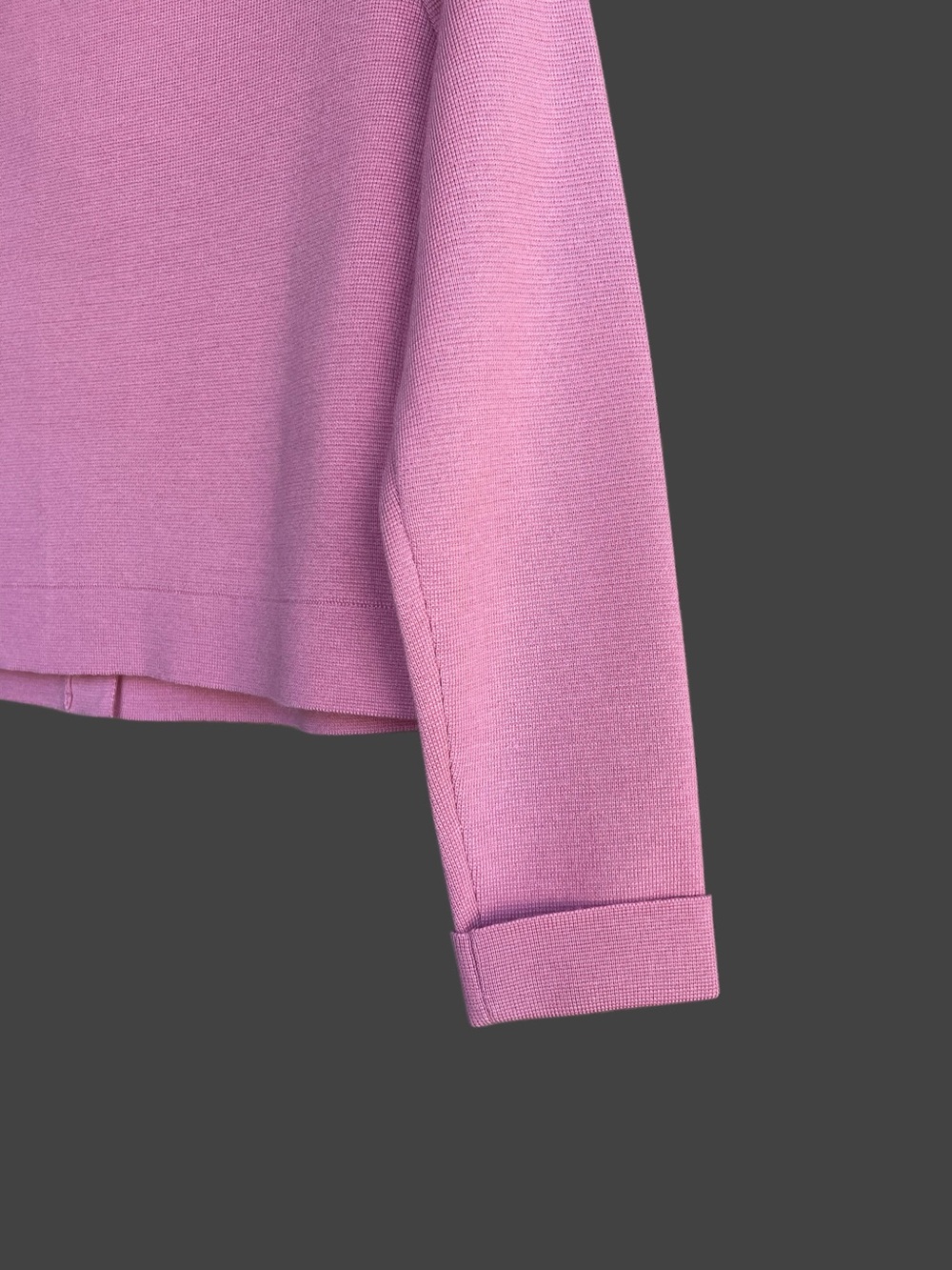 SEZANE NWT Rose Pink Fine Knit 100% Merino Wool Collared Betty Cardigan Sweater - Picture 10 of 14